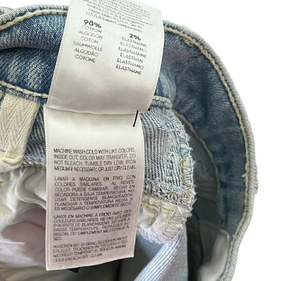 MOTHER Peg Jeans Thanks Again Cropped Women’s Size 25 High Waist Straight Leg - Picture 11 of 16